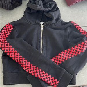 Danielle Guizio cropped zip up hoodie